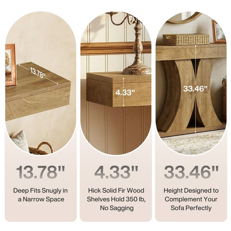 59" Farmhouse Console Table for Living Room, Hallway, Entrance