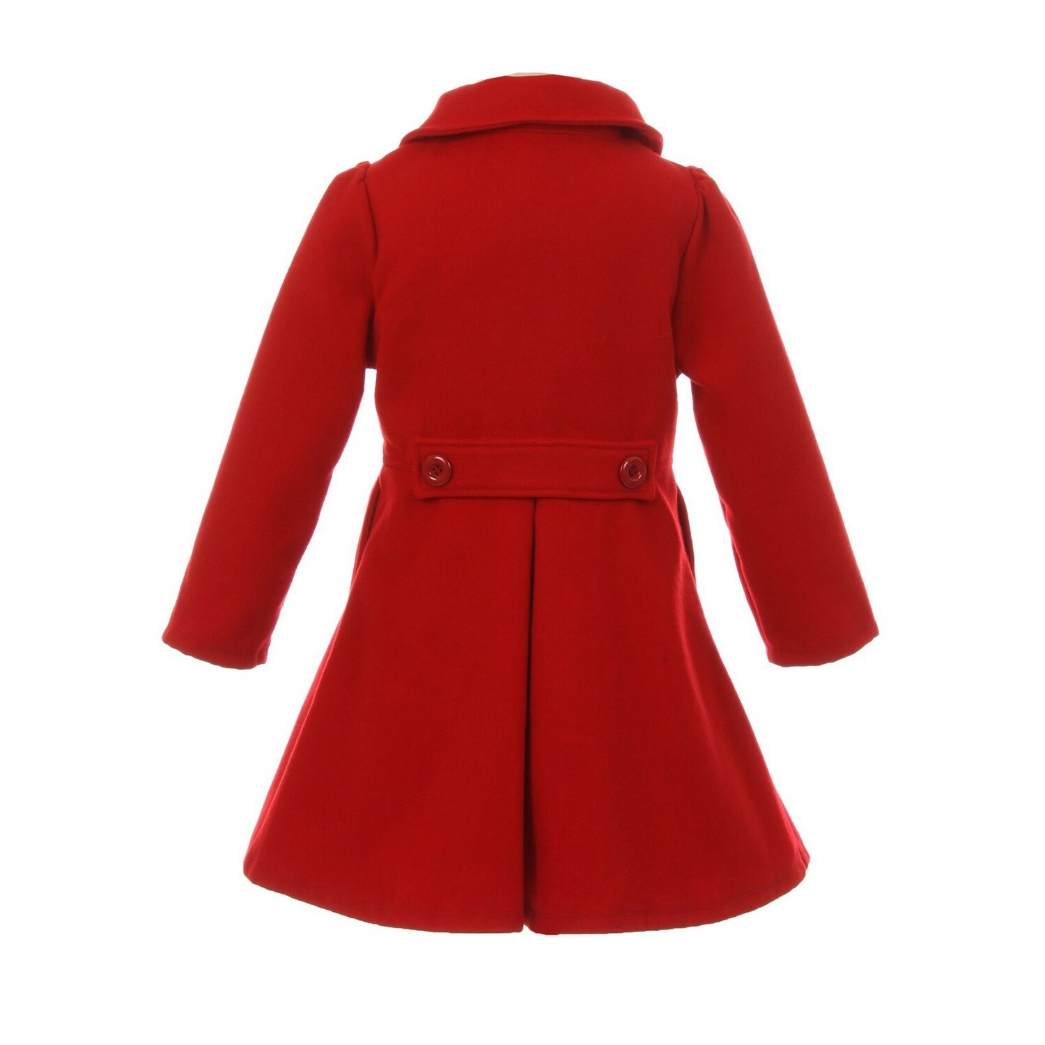 girls red dress coat