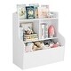 preview thumbnail 6 of 11, Bookcase and Toy Storage Cabinet White