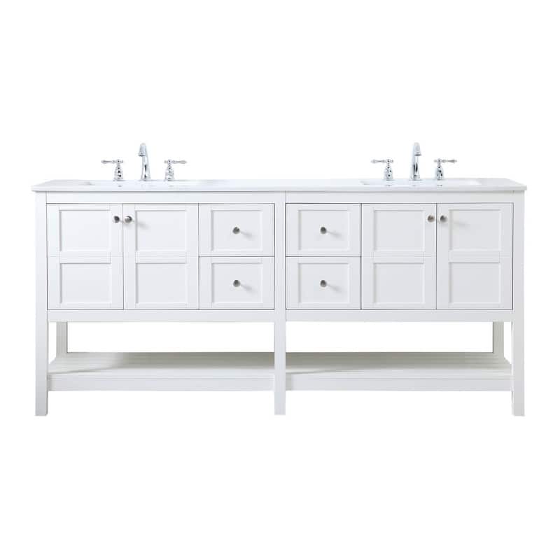 Elegant Lighting VF16472D Theo 72" Free Standing Double Basin Vanity