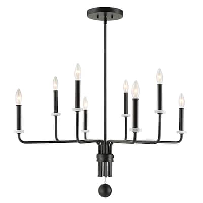 Uttermost Ebony Elegance 8 Light Chandelier - 21"H x 34"Dia