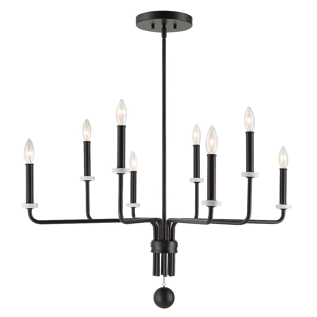 Uttermost Ebony Elegance 8 Light Chandelier - 21"H x 34"Dia