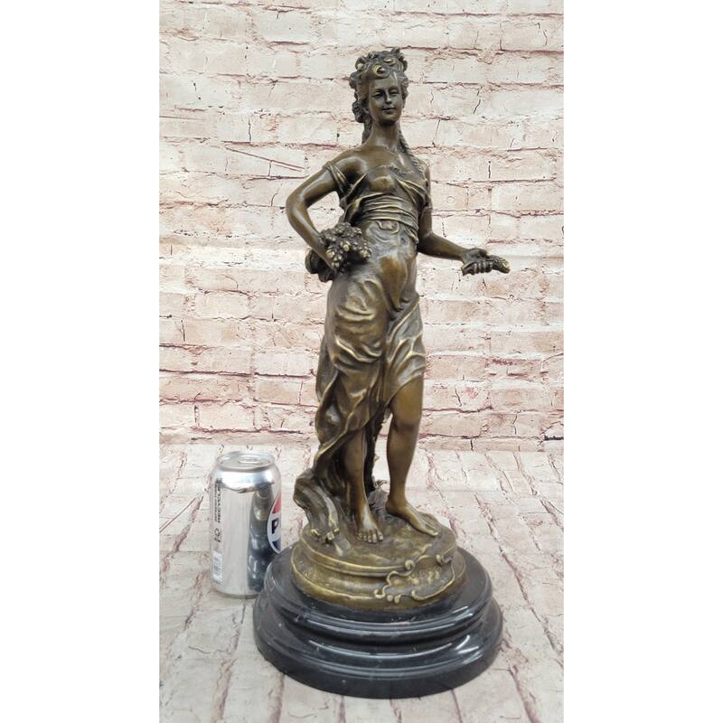 Antique Style Female Figure Bronze Statue Of Cybele Goddess Of Abundance