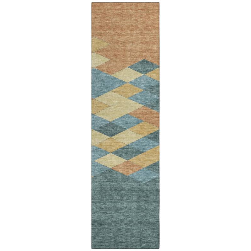 Machine Washable Indoor/ Outdoor Modern Avo Chantille Rug