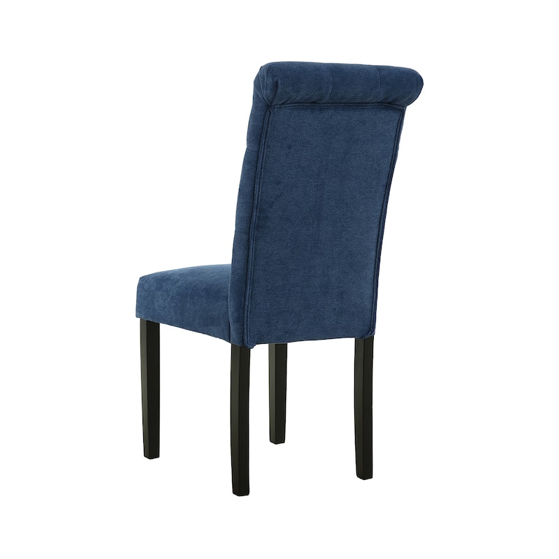 Fabric Upholstery Tufted Parsons Dining Chairs Set of 2