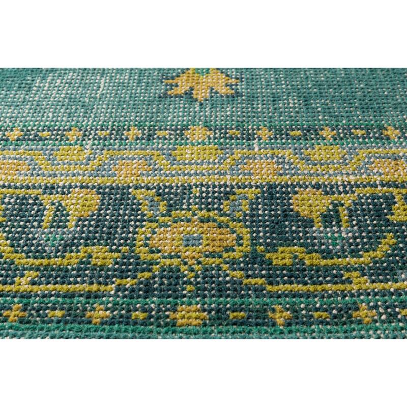 Hand-knotted Alford Boho Medallion Wool Area Rug