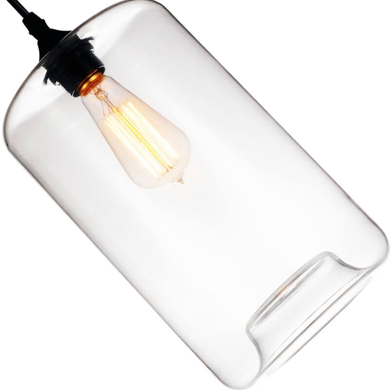 Glass 1 Light Down Mini Pendant With Clear Finish