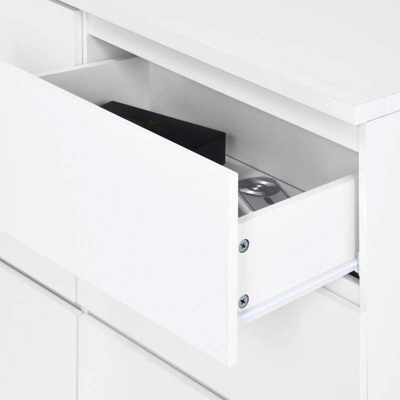 9-Drawer Handle-Free Dresser, Modern Matte Wood Storage Chest for Bedroom, Living Room or Entryway