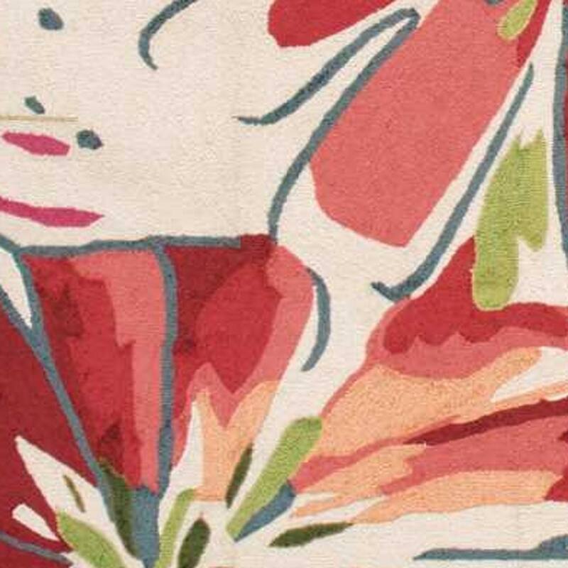 Gexad Floral Traditional Stain Resistant Area Rug By HomeRoots - 126' X '96' X '0.25