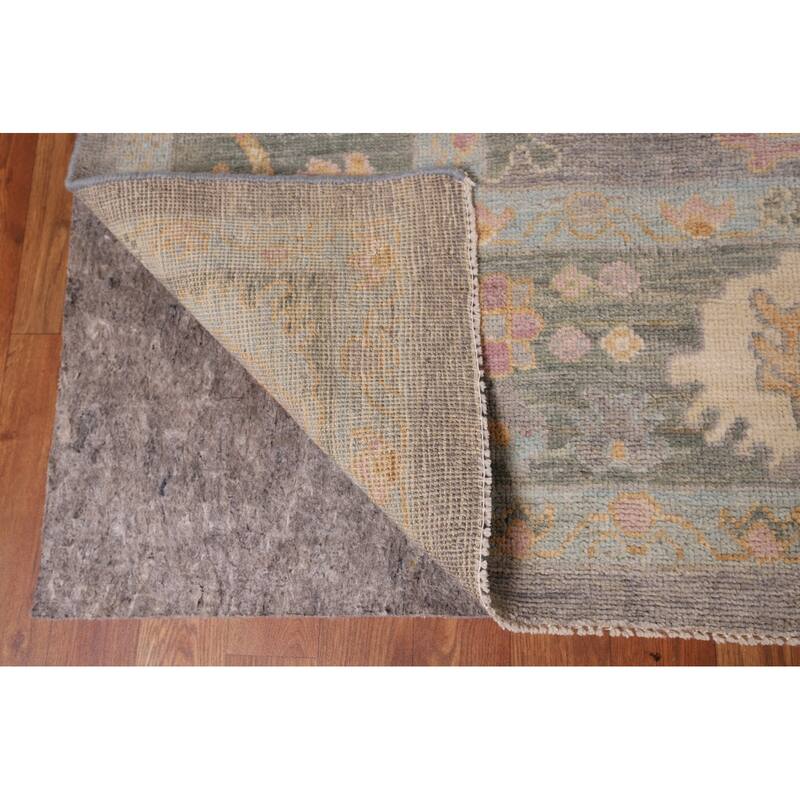 Floral Oushak Vegetable Dye Area Rug Handmade Wool Carpet - 8'4" x 9'9"