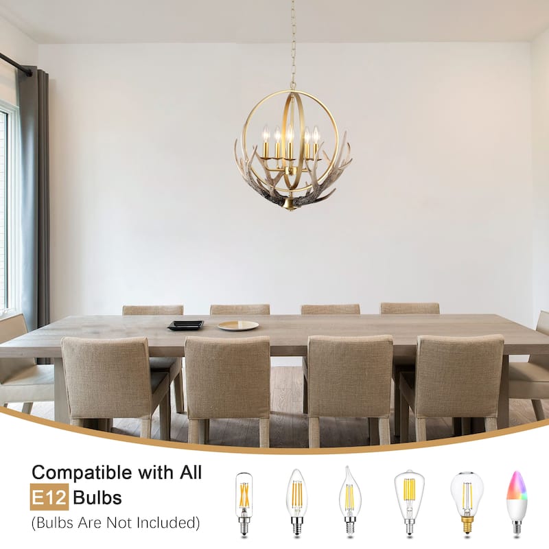 5-Light Modern Foyer Pendant Kitchen Island Hanging Chandelier Lighting for Dining Room