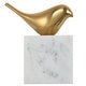 preview thumbnail 1 of 4, Uttermost Flying Solo Bird Wall Decor - 4 W x 7 H x 6.25 D (inches) Brass and White
