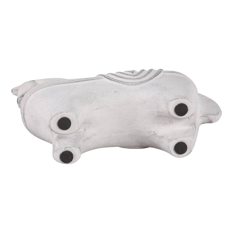 Pottery Horse Figurine Timeless Decorative Sculpture - 11" Ivory - 11.5" x 4" x 10.5"