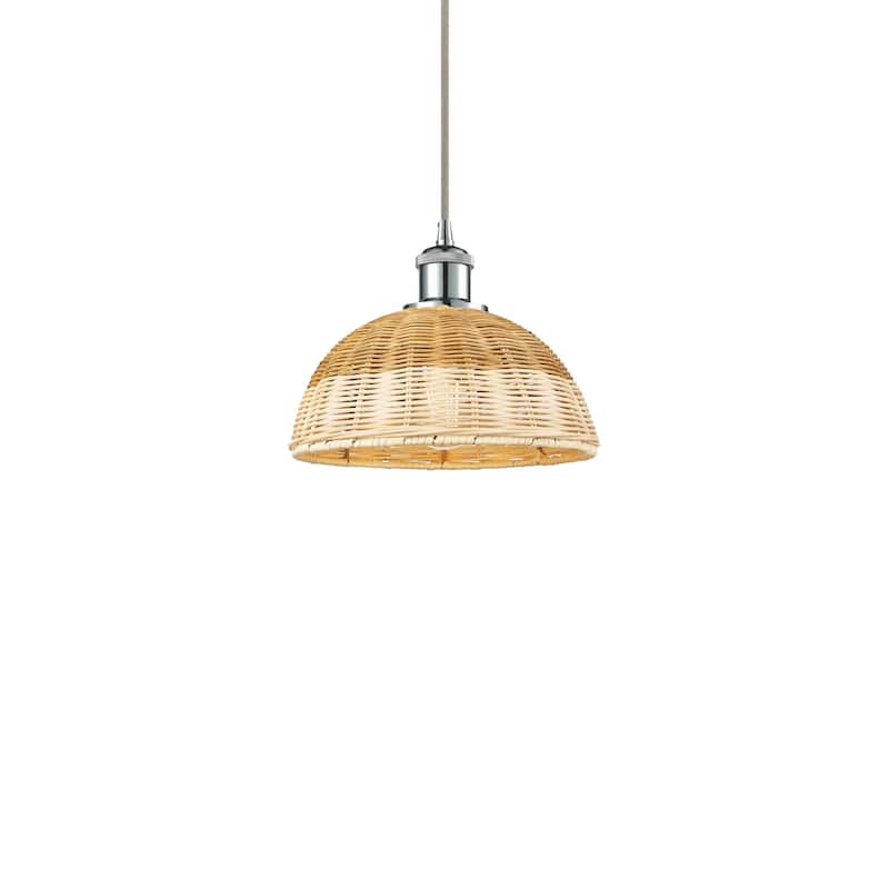 Innovations Lighting 516-1P-8-9 Bristol Natural II Pendant Bristol - Polished Chrome / Natural