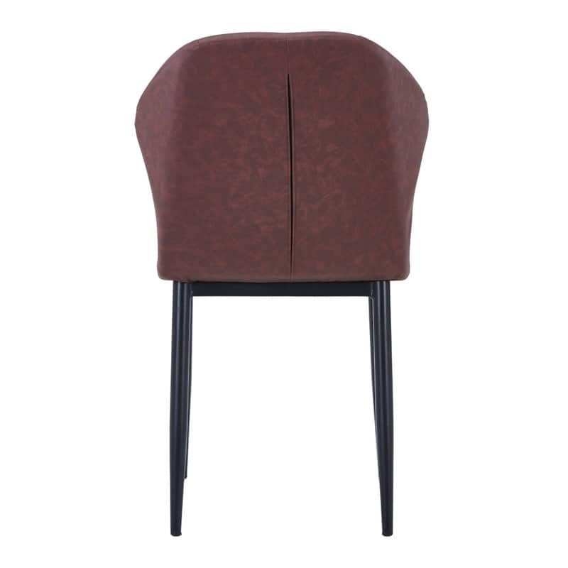 Mosaic Modern Upholstered Fabric Dining Chair with Metal Legs by LeisureMod