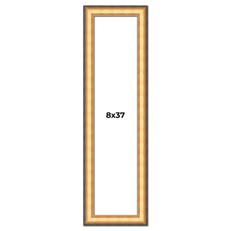 8x37 Frame Gold Plein Aire Solid Wood Picture Frame Width 2 Inches |