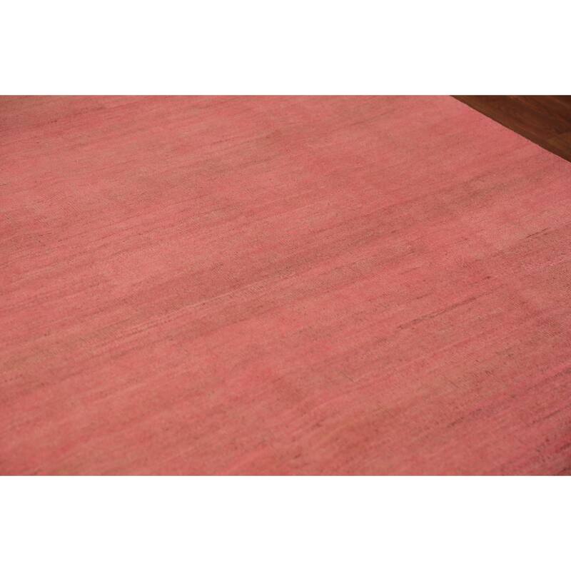 Pink Gabbeh Oriental Area Rug Handmade Wool Carpet - 6'8" x 9'6"