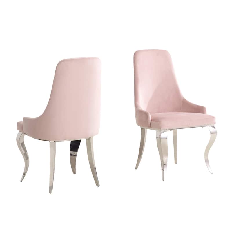 Sophiagra Cabriole Leg Dining Chairs (Set of 2) - Light Pink