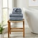 preview thumbnail 13 of 193, Linery & Co. Cotton Diamond Waffle Texture Bath Towels. 6 Piece Set - Chambray Blue