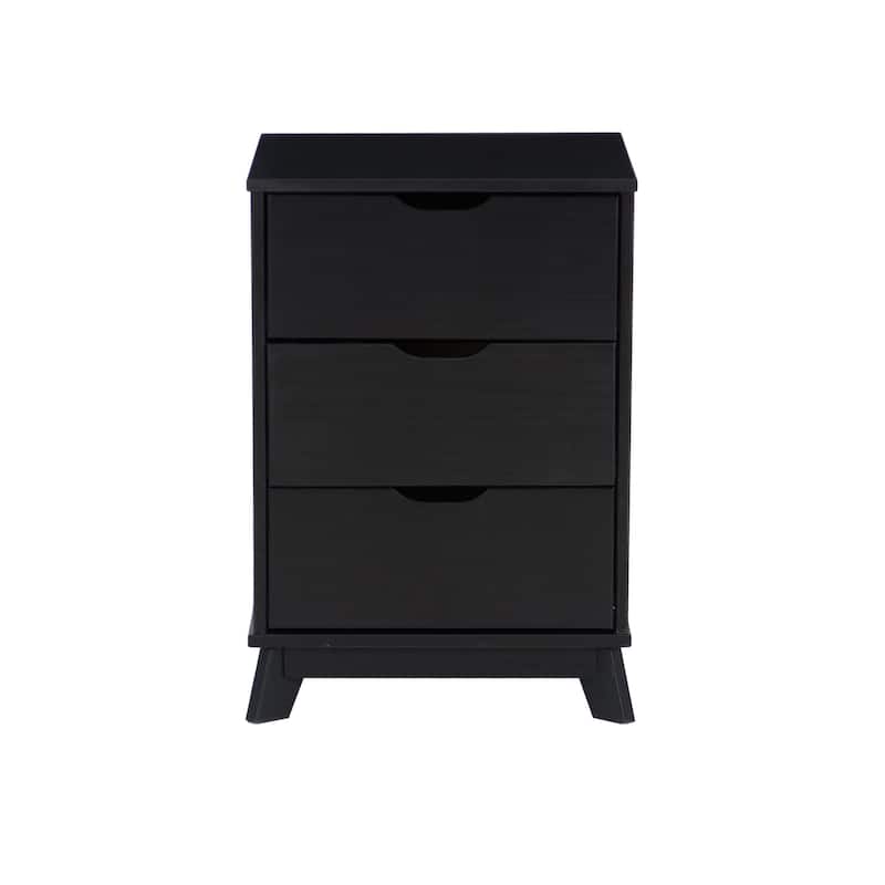 Purcell Pine Wood 3-Piece Bedroom Set with 6-Drawer Dresser and 3-Drawer Nightstands (Set of 2)