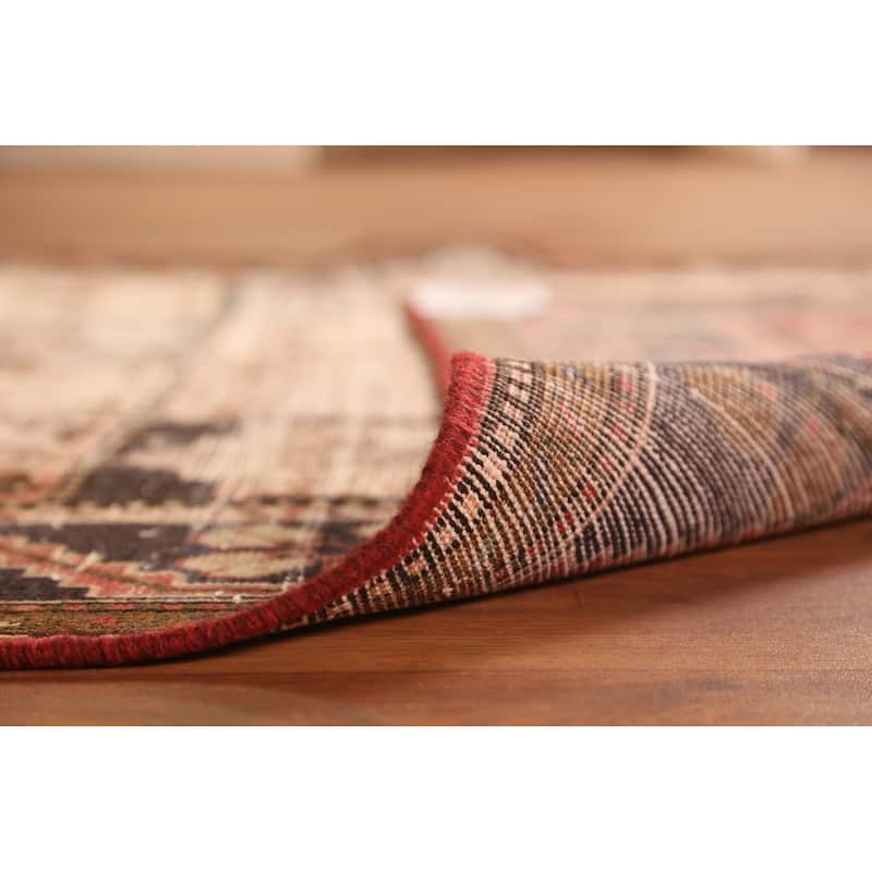 Hand Knotted Oriental 100% Wool Carpet Traditional Geometric Multi-Colored Bakhtiari Area Rug - 10' 2'' X 4' 11''