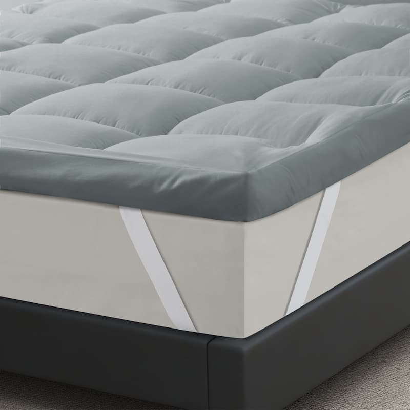 4-inch Thickness Down Alternative Fitted Mattress Topper with Soft Cover