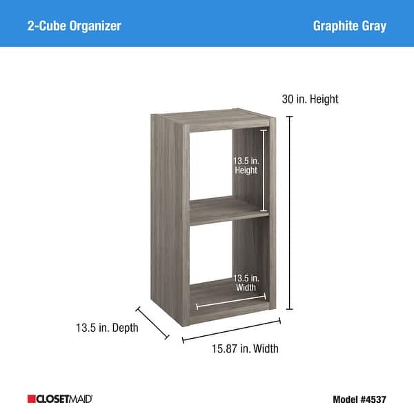 dimension image slide 0 of 3, ClosetMaid Decorative Storage 2-Cube Organizer