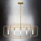 preview thumbnail 5 of 3, Luxury Mid Century Modern Chandelier, 16.00H x 34.00W, with Modern Style, Brushed Weathered Brass, UQL4720 by Urban Ambiance