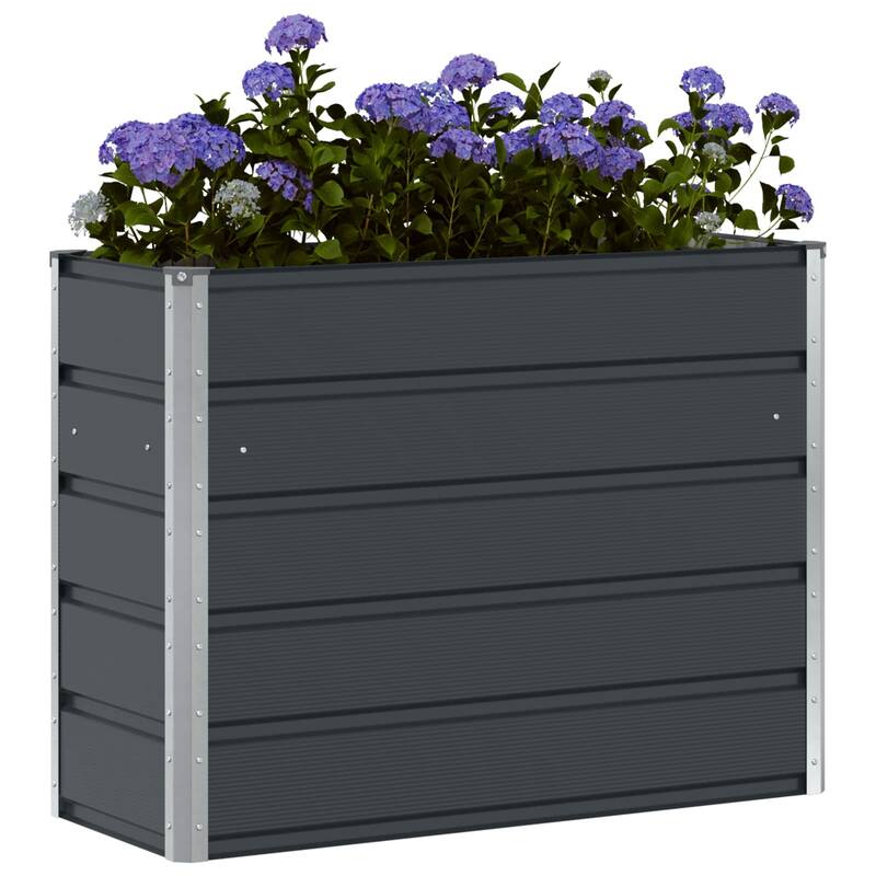 vidaXL Planter in Steel - 39.37 x 15.75 x 17.72"