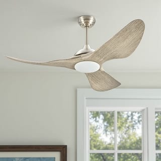 CO-Z 52" Outdoor Wet-Rated Waterproof LED Ceiling Fan with Dimmable Light and Remote Control