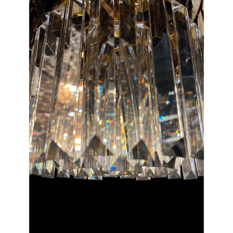 Crystal Luxury Gold Pendant Light 11 in Wide
