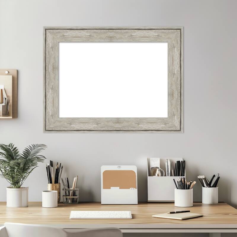 Amanti Art Crackled Metallic Framed Dry Erase Magnetic Board