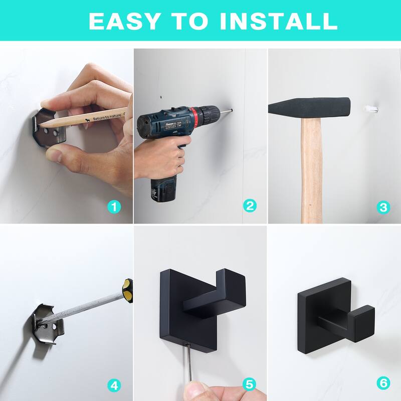 Wall Mounted Towel Hooks Bathroom Towel Hooks