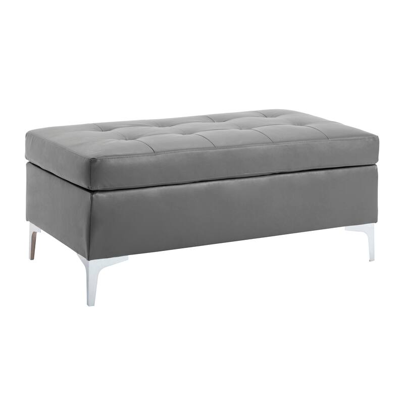 McCafferty Faux Leather Sectional Sofa with Ottoman
