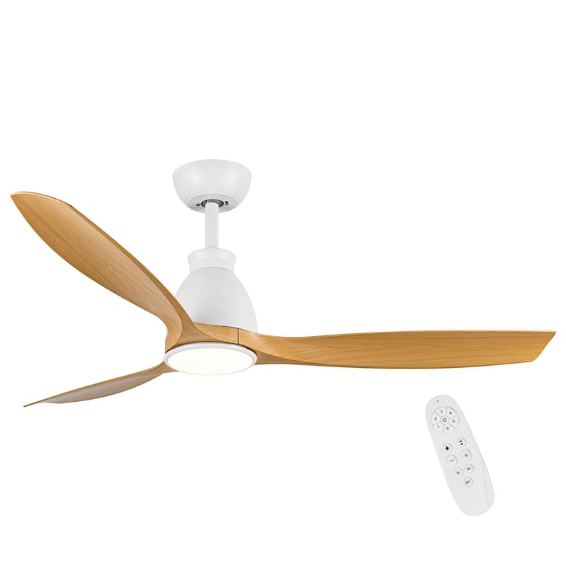 Modern Ceiling Fan Light with 6 Speed Adjustment and Lighting, Reversible DC Motor for Bedroom and Living Room