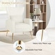 preview thumbnail 32 of 30, Costway Velvet Upholstered Wingback Chair with Lumbar Pillow & Golden - See Details