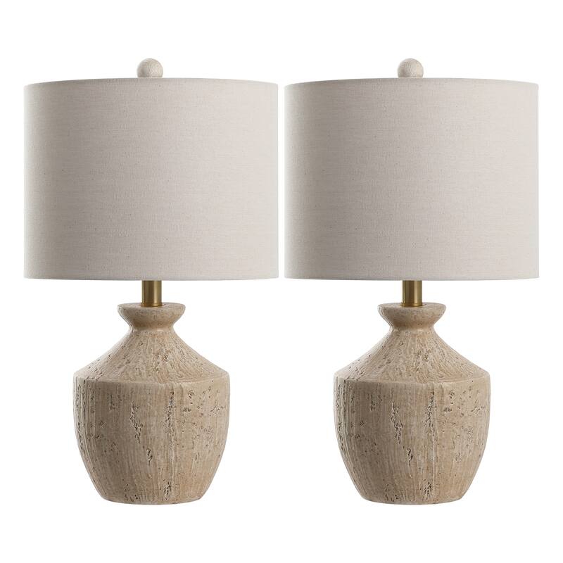 SAFAVIEH Lighting Delacey 21-Inch Resin Table Lamp (Set of 2) - 12"W x 12"D x 21"H