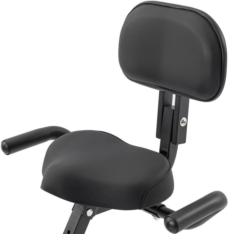 Folding Exercise Bike, Fitness Upright and Recumbent X-Bike with 10-Level Adjustable Resistance - N/A