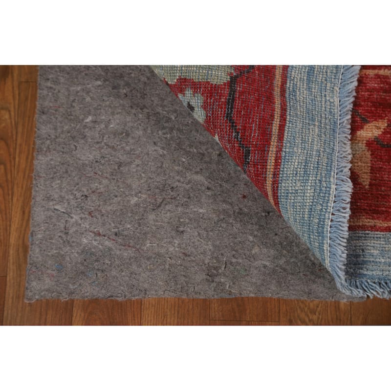 Hand Knotted Oriental 100% Wool Carpet Traditional Floral Navy Blue & Blues Art Deco Area Rug - 11' 8'' X 8' 10''