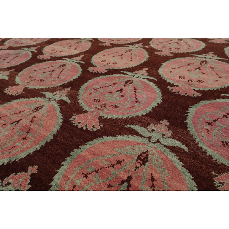 Hand Knotted Michaelian & Kohlberg Brown Tibetan 100% Wool Area Rug