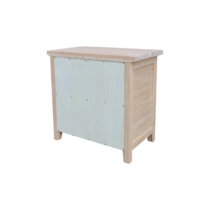 International Concepts Solid Wood 2-Drawer Nightstand
