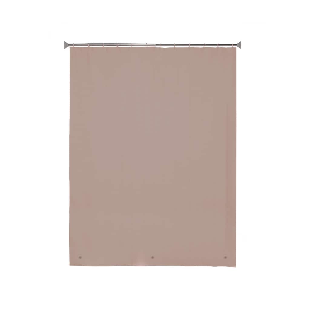 Kenney Lightweight PEVA Shower Curtain Liner and C-Ring Set, 70" W x 72" H