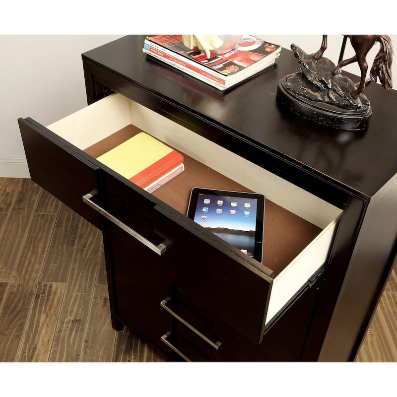 Tass Transitional Solid Wood 5-Drawer Chest by Furniture of America