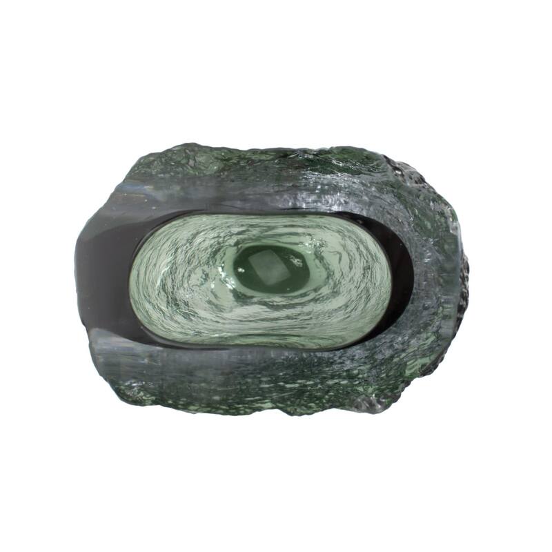 Emerald Crystalized Glass Vase