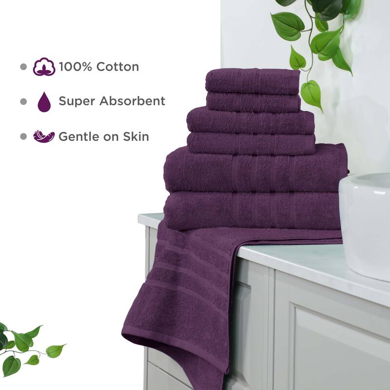 Martex Ultimate Performance Cotton Low-Lint Soft Absorbent Towel Set
