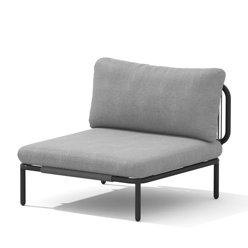 Outdoor Patio Cushion Sectional Sofa Set Furniture DIY Free Combination Set - DarkGrey,1Seat&1arms - 1-Piece