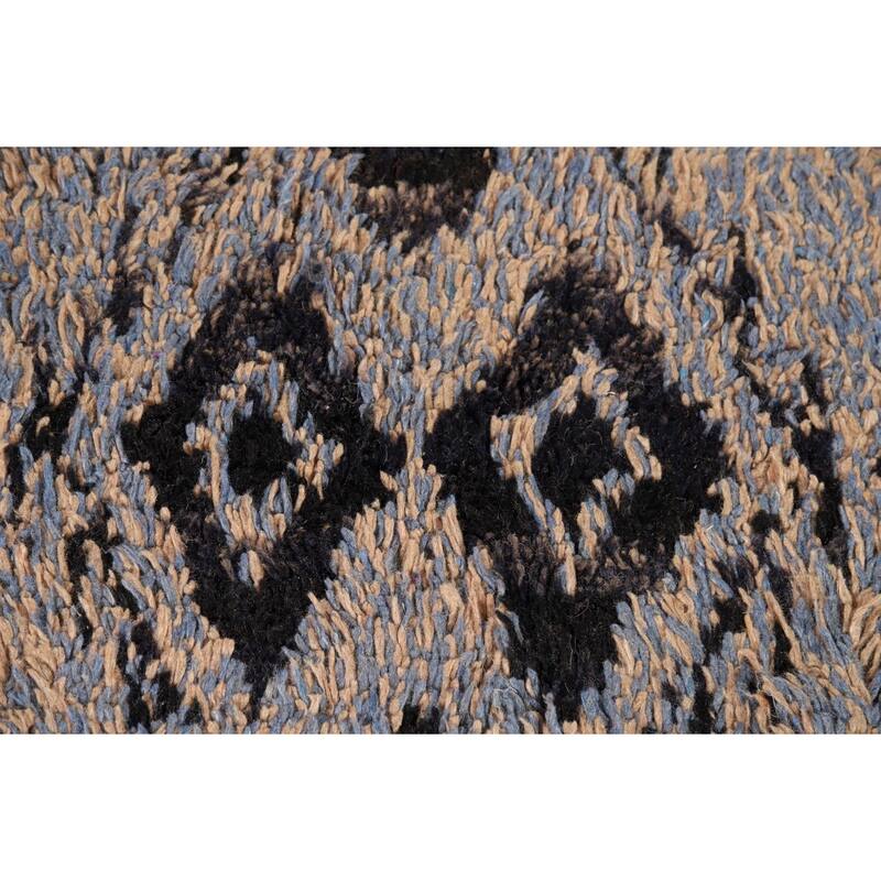 Geometric Moroccan Oriental Area Rug Handmade Wool Carpet - 7'2" x 10'6"