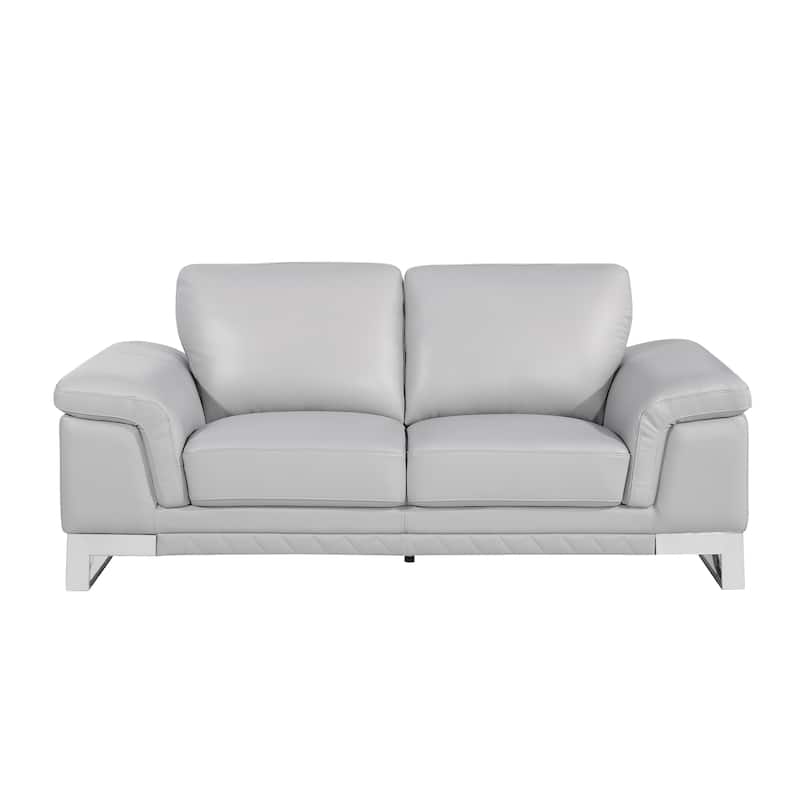Top Grain Italian Leather Loveseat