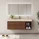 preview thumbnail 19 of 73, 48" Modern Floating Single Bathroom Vanities with Sink, Brown or Natural wood, 2 Drawers
