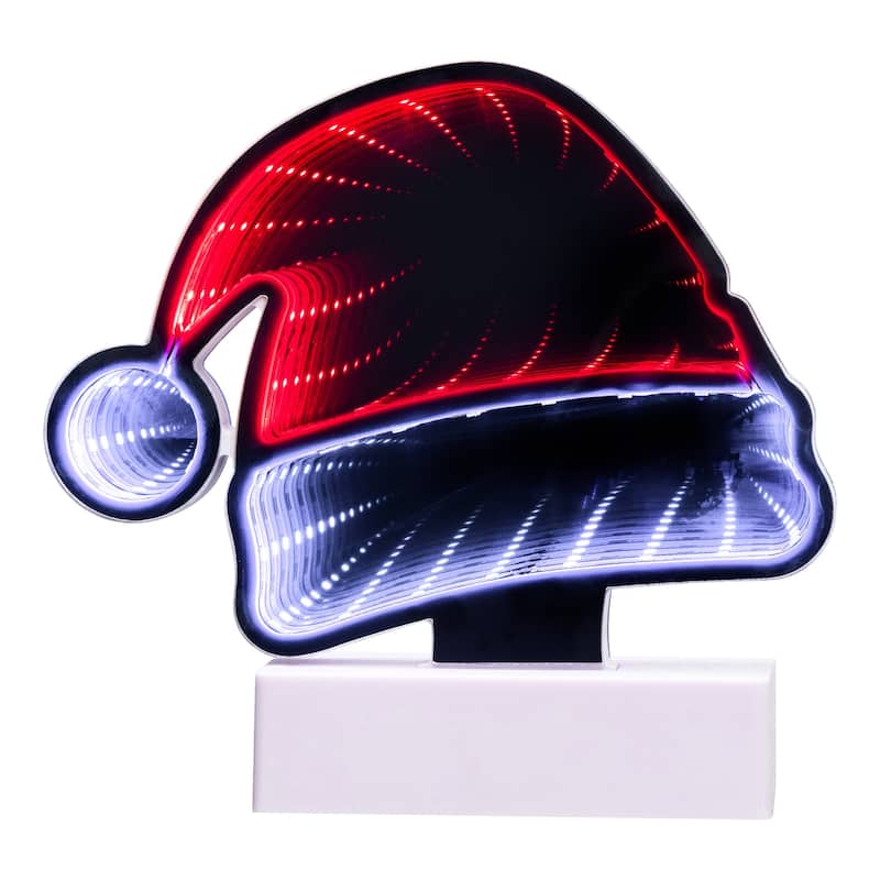 LED 3D Santa Hat Christmas Tunnel Light - 6.5"